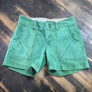 Sz 0 Prana green Suki shorts perfect condition